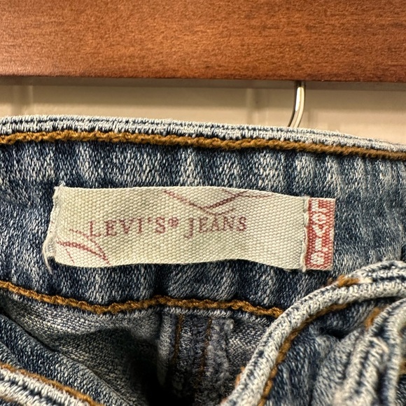 Levi's Blue Denim Skirt with Button Detail as 16 - Picture 5 of 6